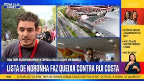 João Marecos, candidato a vice-presidente da MAG da lista de Noronha Lopes, fala aos jornalistas