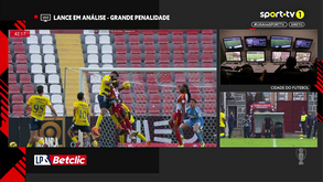 O polémico penálti assinalado no AVS SAD-Gil Vicente que Pablo desperdiçou