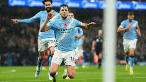 Nico González celebra golo pelo Manchester City