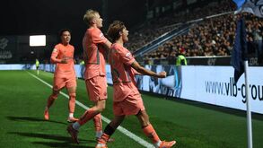 Froholdt e Mora celebram golo em Famalicão