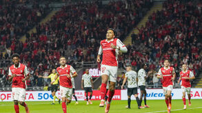Sp. Braga celebram golo contra Moreirense