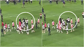 A agressão de Maximiliano Salas a adepto que filmava os jogadores do River Plate após derrota com o Boca