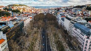 Vista aérea da Avenida da Liberdade, em Lisboa