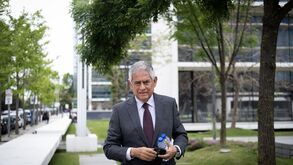 Luís Filipe Vieira à chegada ao Campus da Justiça, em Lisboa