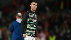 Cristiano Ronaldo antes do jogo entre a Irlanda e Portugal