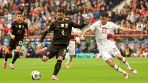 Bruno Fernandes em ação com a camisola da Seleção