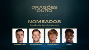 Quatro candidatos a receber Dragão de Ouro na categoria Futebolista