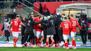 Austríacos celebram apuramento para o Mundial'2026