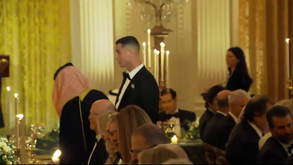 O momento em que Cristiano Ronaldo chegou ao jantar na Casa Branca com Donald Trump