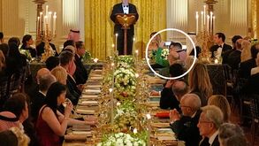 Cristiano Ronaldo no jantar na Casa Branca