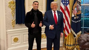 As primeiras fotografias de Cristiano Ronaldo e Donald Trump na Sala Oval da Casa Branca