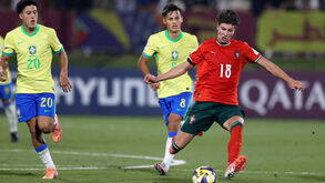 Bernardo Lima no Portugal-Brasil no Mundial Sub-17