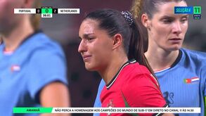 Kika Nazareth sai lesionada e em lágrimas do particular entre Portugal e Holanda