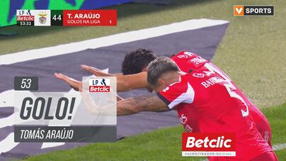 GOLO! Benfica, Tomás Araújo aos 53', Vitória SC 0-1 Benfica