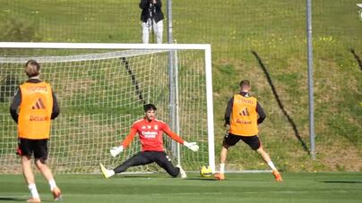 Ivanovic e Henrique Araújo marcam e mostram-se a Mourinho: Benfica divulga imagens do treino