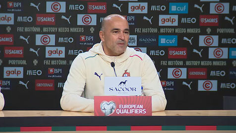 Roberto Martínez apoia defesa da FPF a Ronaldo: «Não é uma ação violenta, não é vermelho por violência»