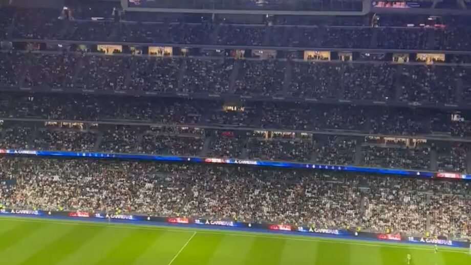 Estreia do novo hino começou no último jogo do Real Madrid, diante do Valencia