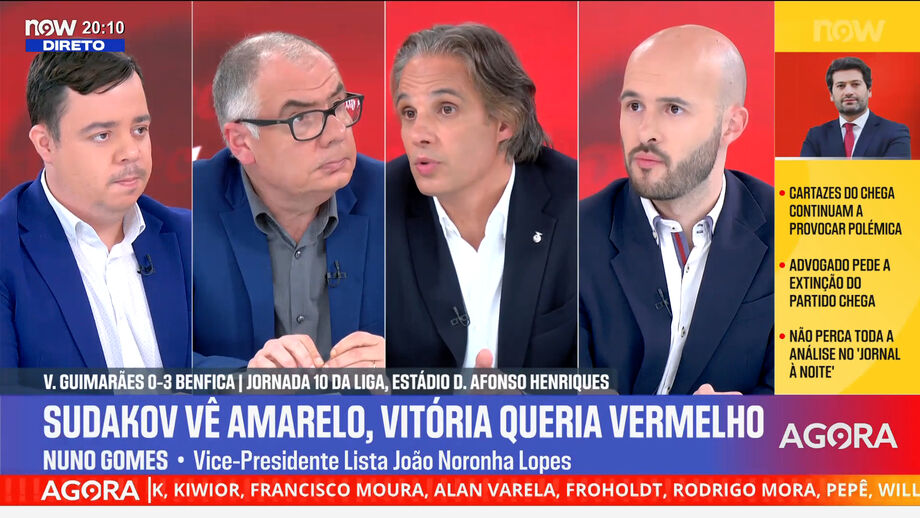 Nuno Gomes, candidato a vice-presidente na lista de Noronha Lopes, foi o convidado do programa 'Record na Hora', no NOW
