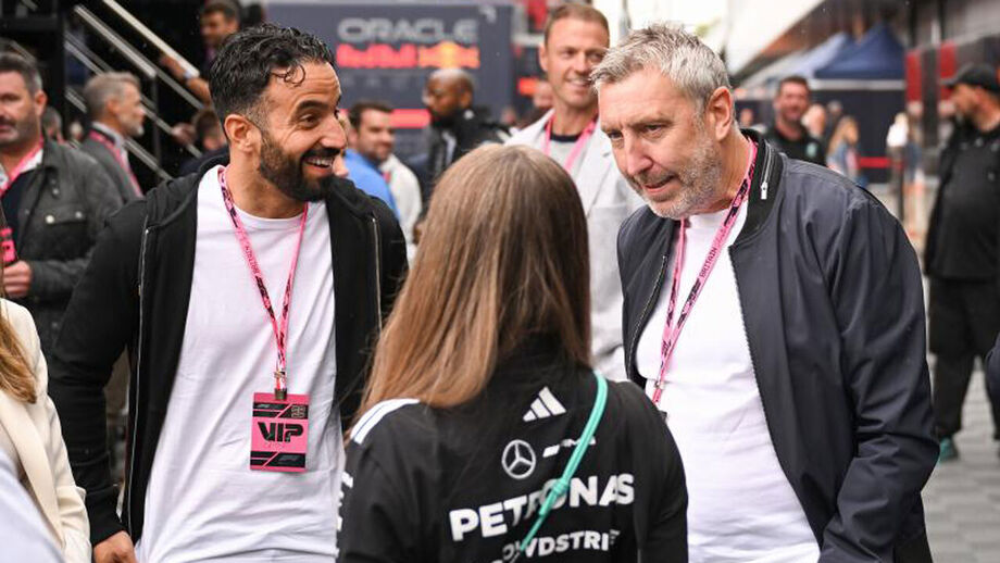 Em julho, Ruben Amorim e Jason Wilcox estiveram juntos no GP da Grã-Bretanha de Fórmula 1 