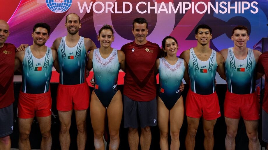 Equipa de Portugal compete no Mundial de trampolins em Pamplona, Espanha