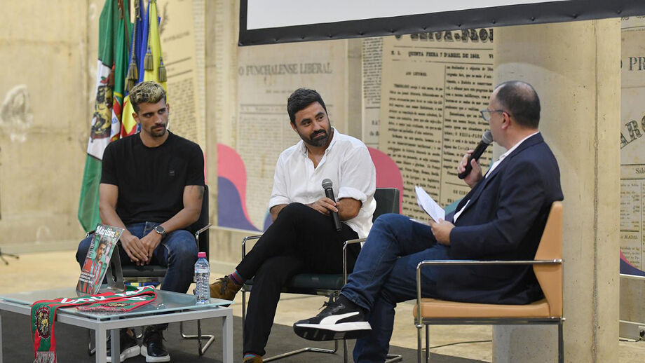 Romain e Vítor Matos estiveram na apresentação 