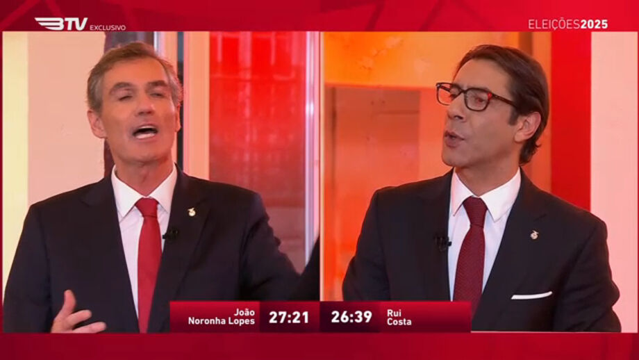 Debate aceso entre os dois candidatos às eleições do Benfica