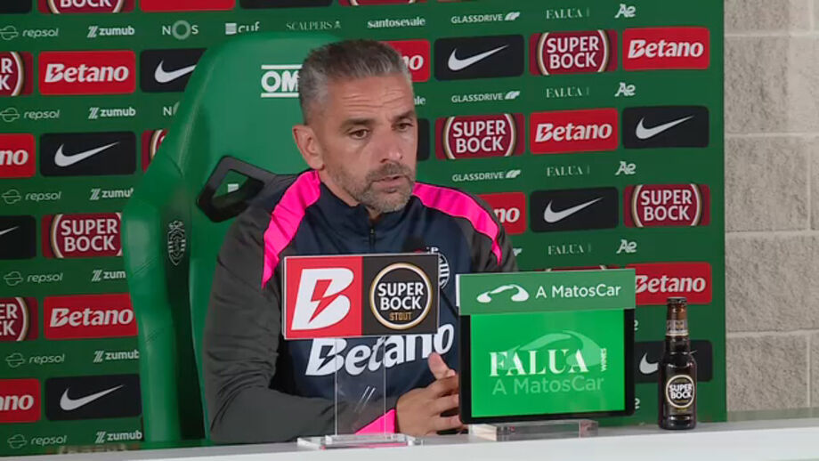 Treinador do Sporting questionado sobre o 'caso Fábio Veríssimo' 