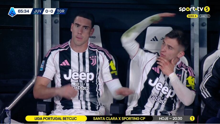 Francisco Conceição irritado no Juventus-Torino