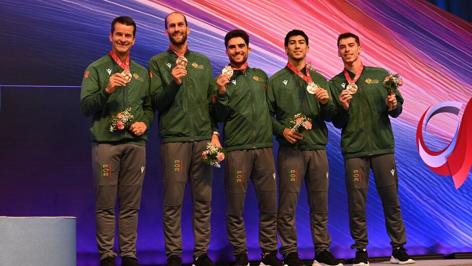 Portugal conquista bronze no Mundial de Trampolim por equipas, em Pamplona