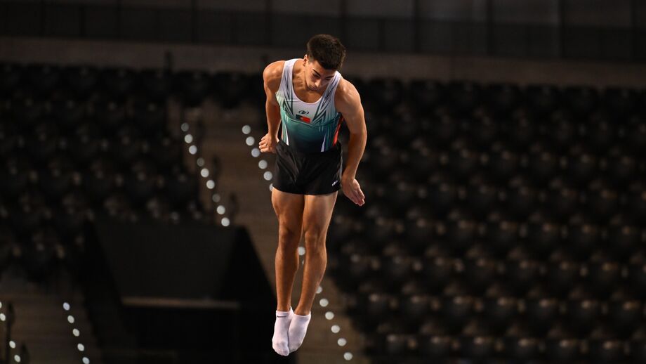 Gabriel Albuquerque brilha nos Mundiais de trampolins em Pamplona, Espanha