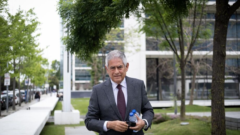 Luís Filipe Vieira à chegada ao Campus da Justiça, em Lisboa