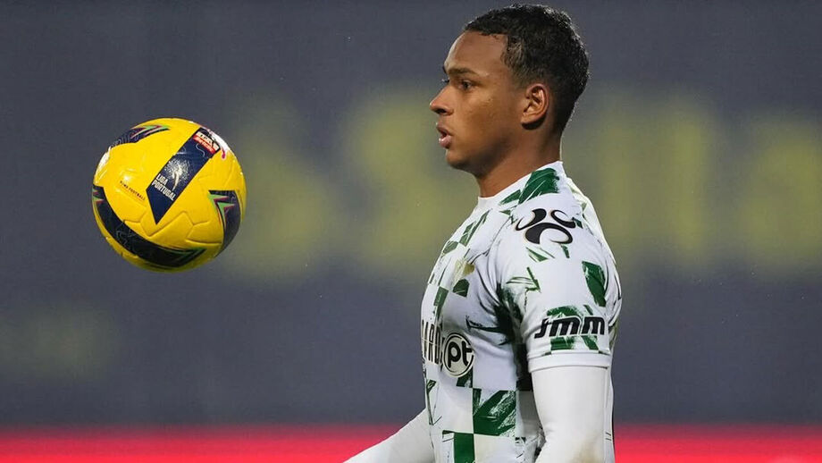 Landerson em ação pelo Moreirense