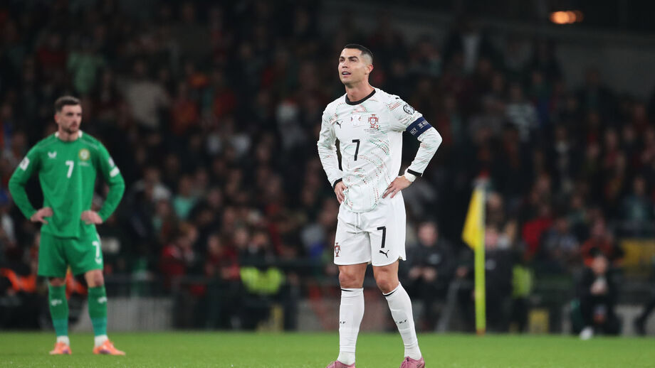 Cristiano Ronaldo expulso frente à Irlanda