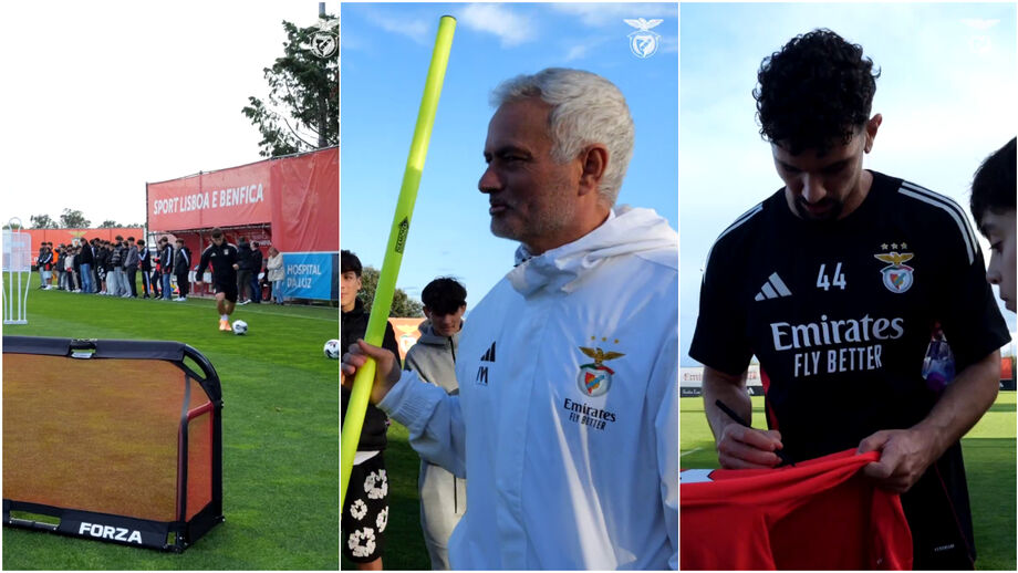 Jogadores distribuíram autógrafos no final da sessão