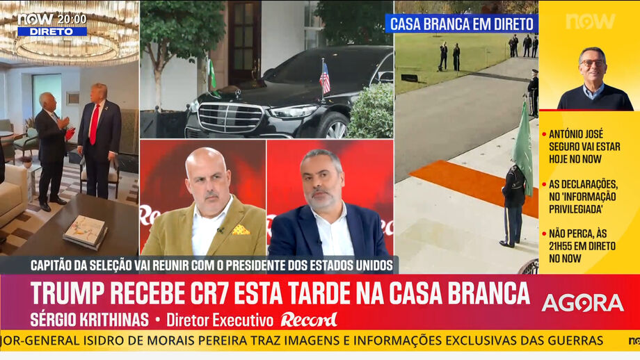 Diretor-executivo de Record e o encontro de CR7 com Donald Trump