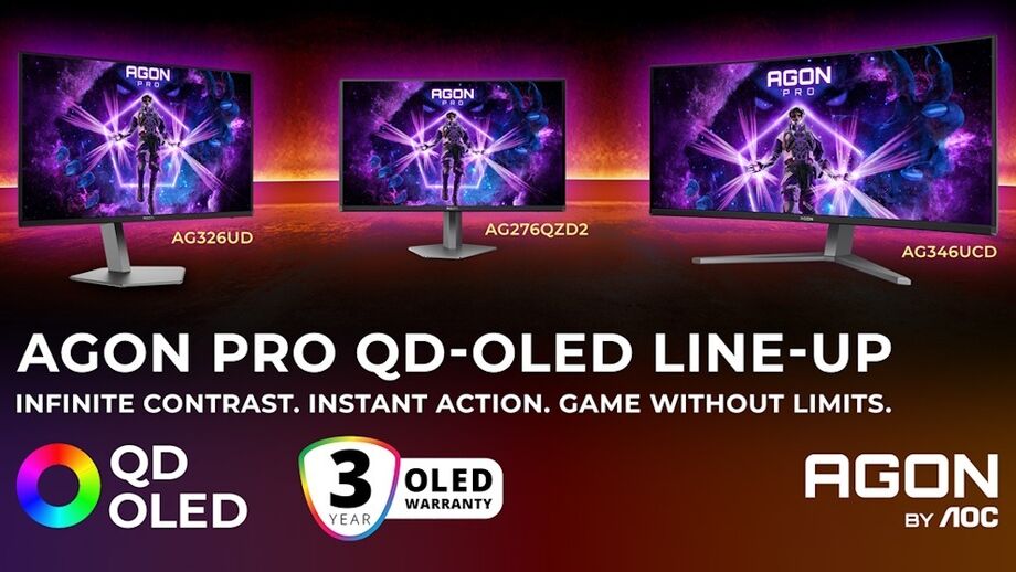 AOC apresenta a linha AGON PRO QD-OLED: contraste infinito e ação instantânea