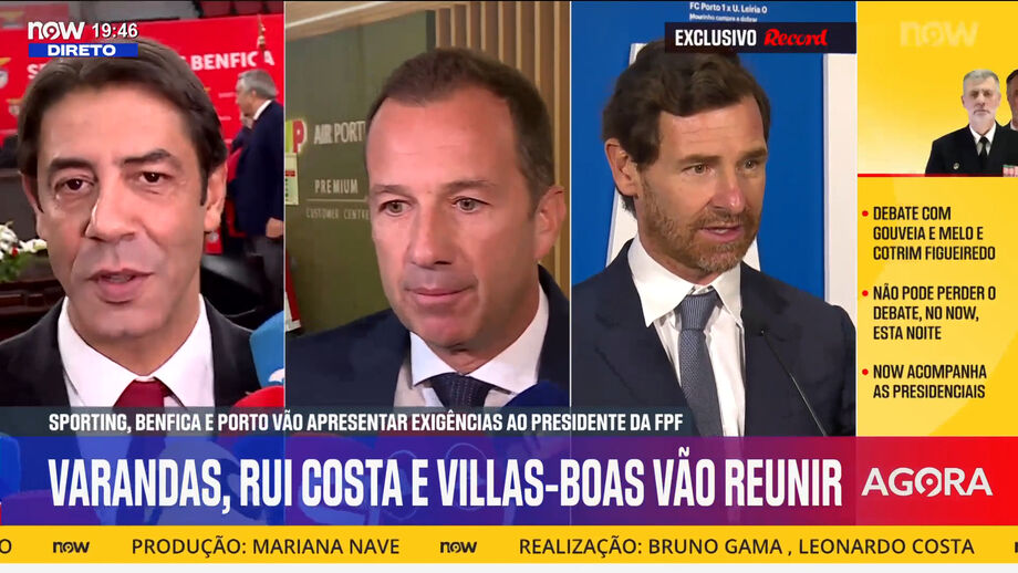 Presidentes do Sporting, Benfica, FC Porto e Sp. Braga vão fazer exigências ao líder da FPF