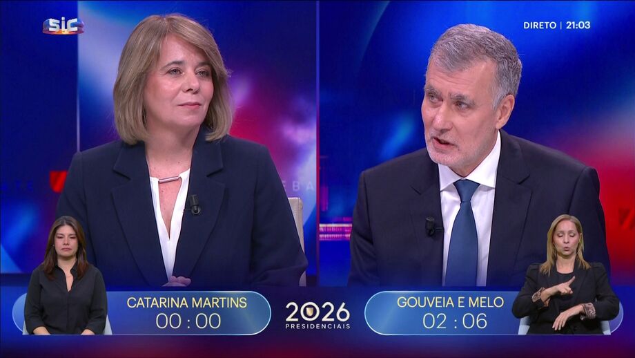 Catarina Martins e Gouveia e Melo no debate