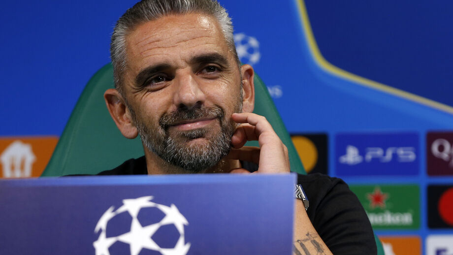 Rúben Amorim durante entrevista sobre o jogo do Sporting