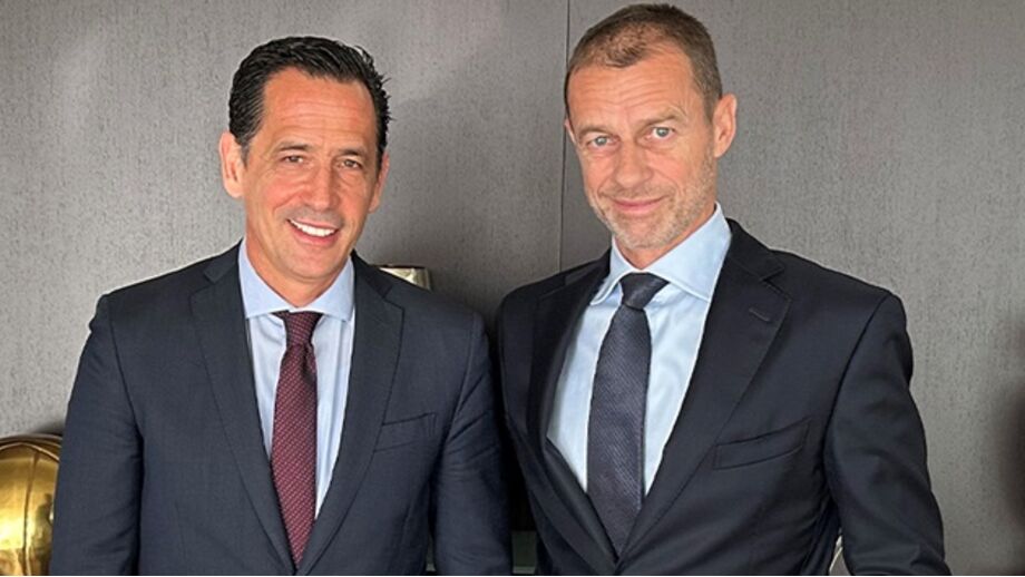 Pedro Proença ao lado de Aleksander Ceferin