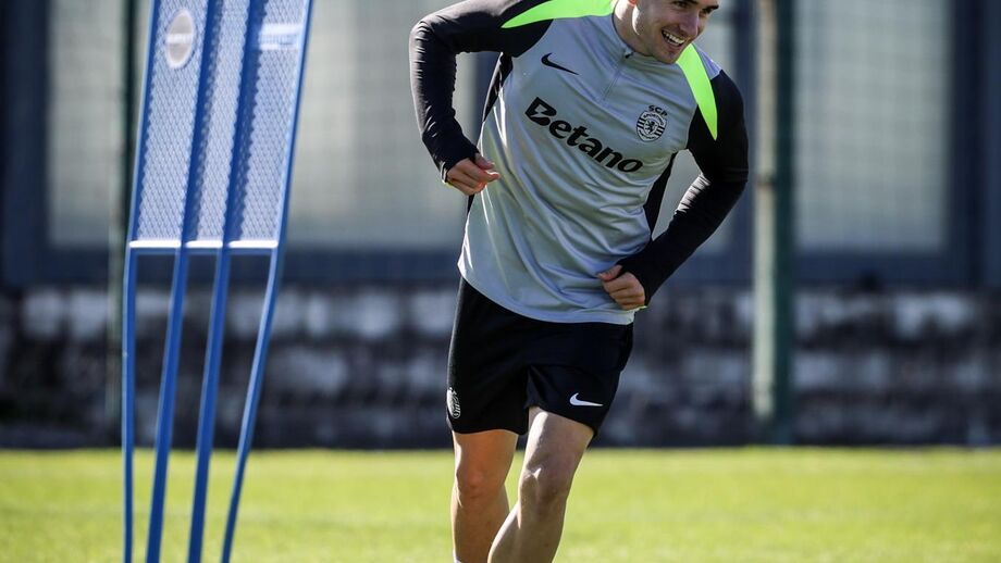Fresneda sorridente no treino na Academia