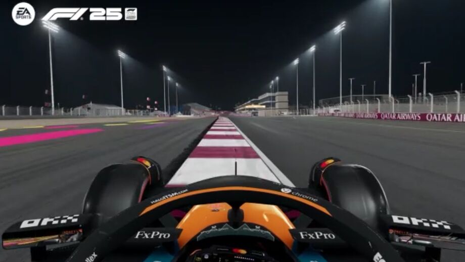 Corrida noturna de F1 25 da EA Sports