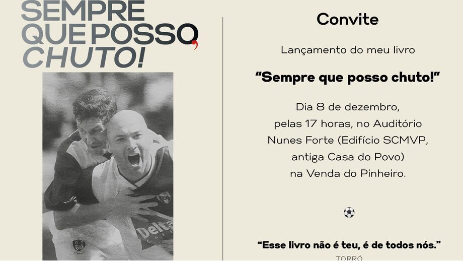 João Pedro Roberto lança livro sobre futebol, "Sempre que posso, chuto!"