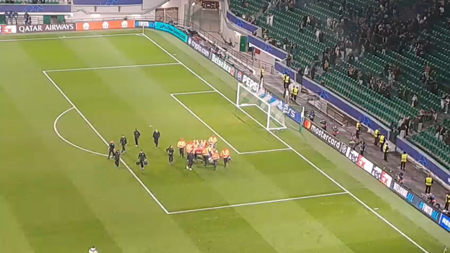 No final do encontro em Alvalade 