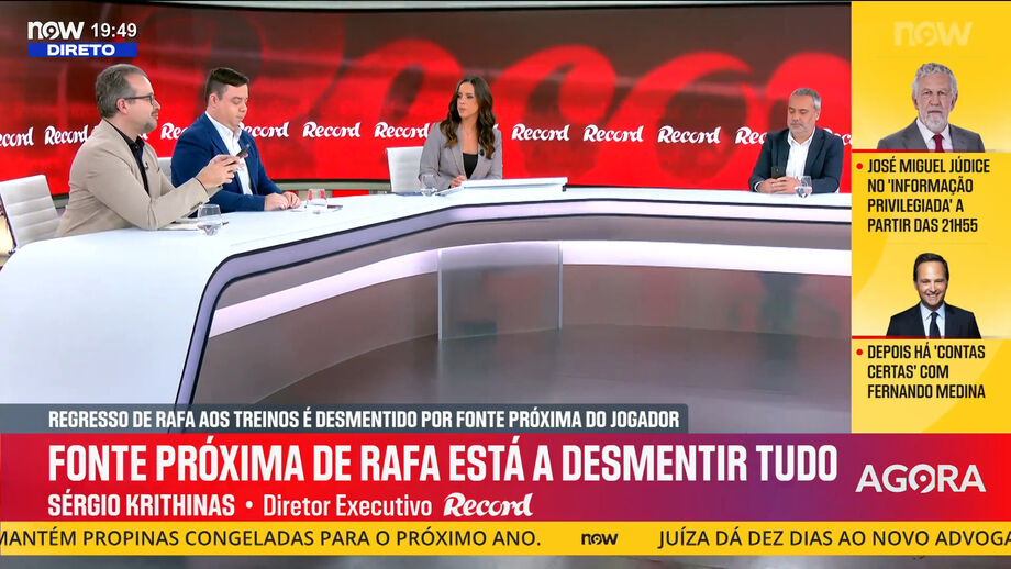 Sérgio Krithinas, Vítor Pinto e Bruno Fernandes revelam detalhes no programa 'Record na Hora'