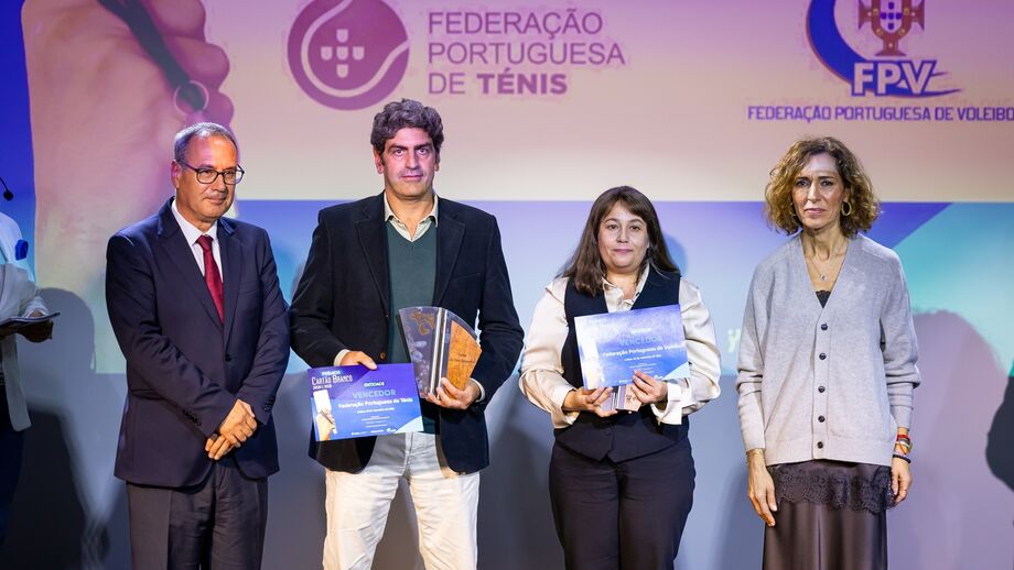 Cerimónia de entrega dos prémios Cartão Branco à Federação de Ténis e Voleibol