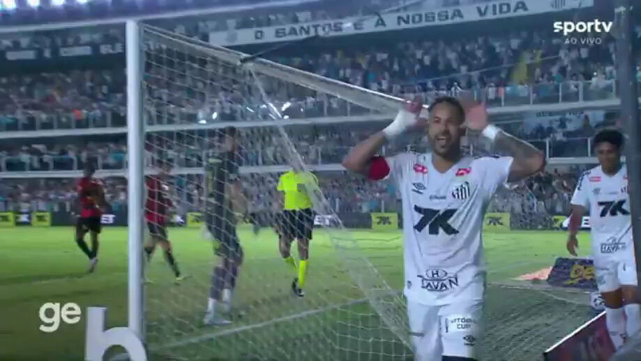 Santos venceu o lanterna-vermelha Sport Recife por 3-0