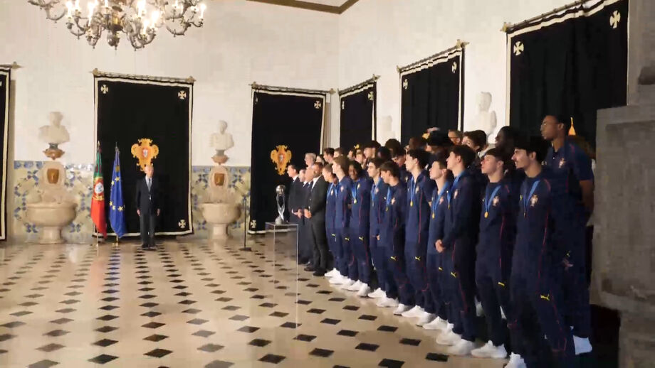 Seleção foi recebida no Palácio de Belém