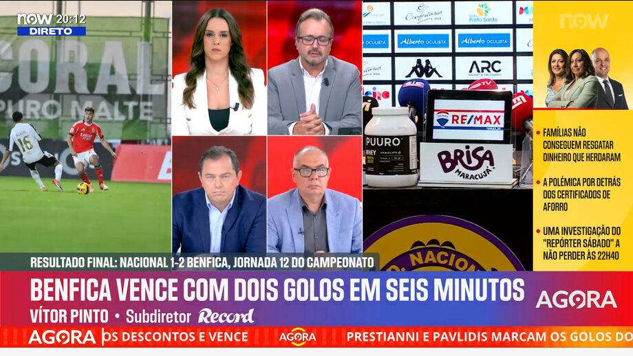 Subdiretor de Record destaca vitória "arrancada a ferros" pelo Benfica