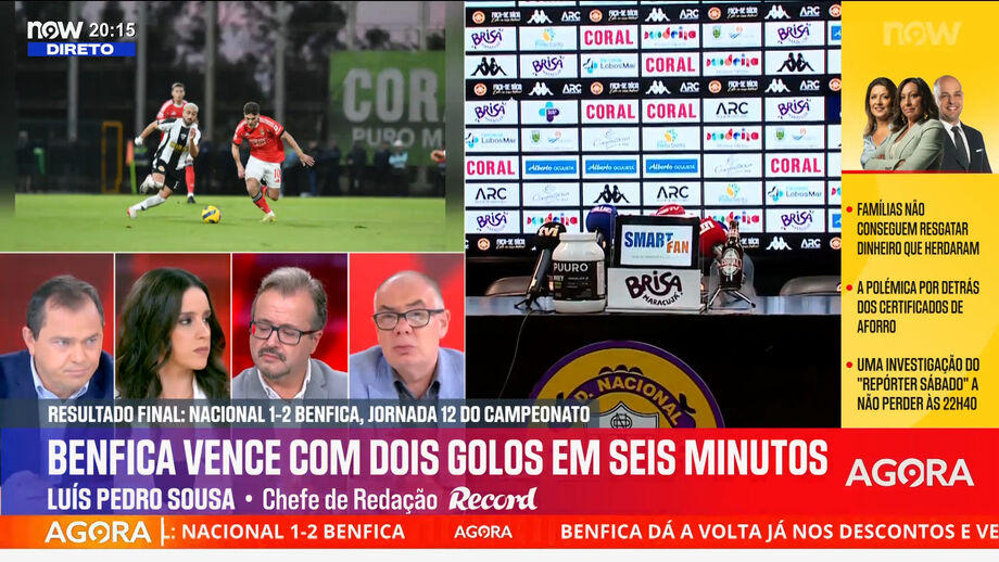 Chefe de redação de Record analisa triunfo do Benfica